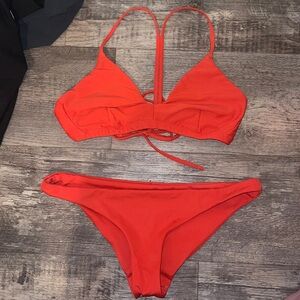 Hurley red swimsuit
